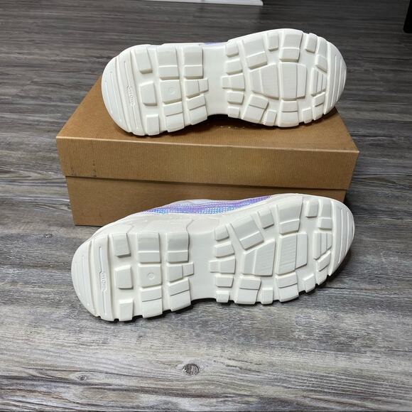 Joshua Sanders Women's White/Metallic Holo Stripe Zenith Bit Sneaker sz 41/US 11 - Picture 6 of 6